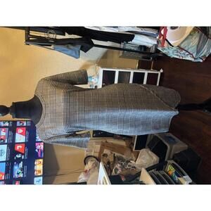 IRIS XL Black & White Plaid Patterned Dress